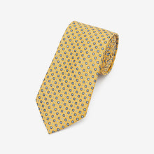 Load image into Gallery viewer, Yellow Geometric Spot Pattern Tie
