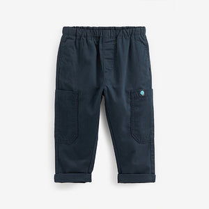 Navy Blue Side Pocket Pull-On Trousers (3mths-6yrs)