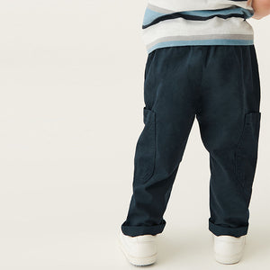 Navy Blue Side Pocket Pull-On Trousers (3mths-6yrs)