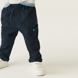 Navy Blue Side Pocket Pull-On Trousers (3mths-6yrs)