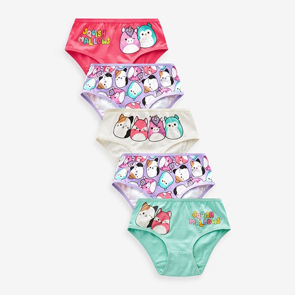 Red/Green 100% Cotton Squishmallow Briefs 5 Pack