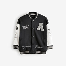 Load image into Gallery viewer, Black Skate Varsity Bomber Jacket (3-12yrs)
