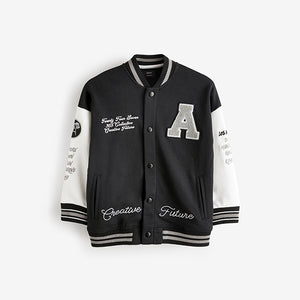 Black Skate Varsity Bomber Jacket (3-12yrs)