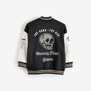 Black Skate Varsity Bomber Jacket (3-12yrs)