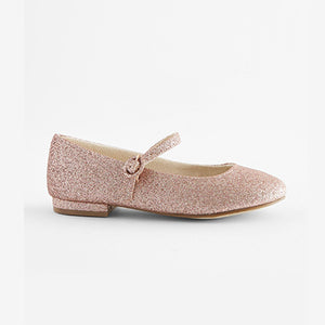 Pink Glitter Mary Jane Occasion Shoes (Older Girls)