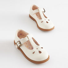 Load image into Gallery viewer, White Leather T-Bar Shoes (Younger Girls)
