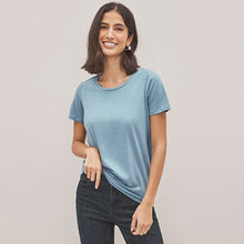 Load image into Gallery viewer, Dusky Blue Crew Neck T-Shirt
