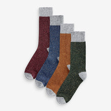 Load image into Gallery viewer, Multi Neppy Heavyweight Socks With Wool And Silk 4 Pack
