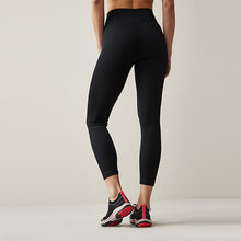 Load image into Gallery viewer, Black Ribbed Seamless High Waist Leggings

