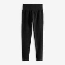 Load image into Gallery viewer, Black Ribbed Seamless High Waist Leggings
