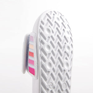 White/Pink Stripe Touch Fastening Sliders (Older Girls)