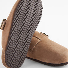 Load image into Gallery viewer, Tan Brown Suede Slip-On Clogs
