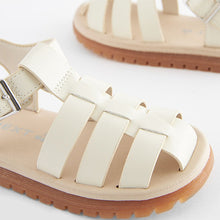 Load image into Gallery viewer, Bone White Fisherman Sandals (Younger Girls)
