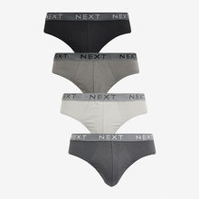 Load image into Gallery viewer, Grey Mixed 4 pack Cotton Rich Briefs
