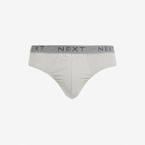 Grey Mixed 4 pack Cotton Rich Briefs