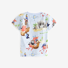 Load image into Gallery viewer, Red &amp; Blue Pirate Short Sleeve Character T-Shirts 3 Pack (3mths-6yrs)
