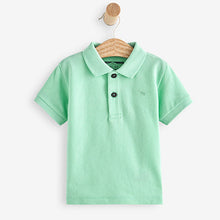 Load image into Gallery viewer, Mint Green Short Sleeve Plain Polo Shirt (3mths-6yrs)

