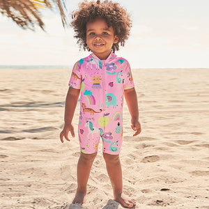 Pink Unicorn Sunsafe Swim Suit (3mths-6yrs)