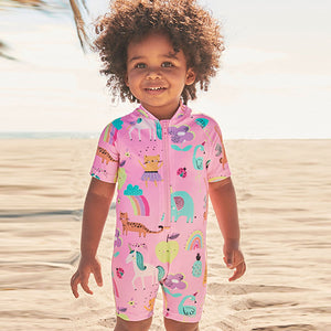 Pink Unicorn Sunsafe Swim Suit (3mths-6yrs)