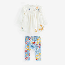 Load image into Gallery viewer, Lemon Yellow Duck Baby Top And Leggings Set (0mth-18mths)
