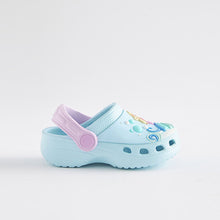 Load image into Gallery viewer, Blue Mermaid Clogs With Ankle Strap (Younger Girls)
