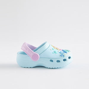 Blue Mermaid Clogs With Ankle Strap (Younger Girls)