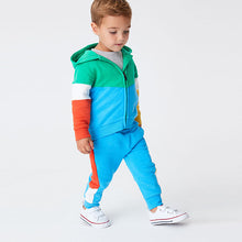Load image into Gallery viewer, Multi Primary Colourblock Zip Through And Jogger Set (3mths-6yrs)

