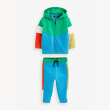 Load image into Gallery viewer, Multi Primary Colourblock Zip Through And Jogger Set (3mths-6yrs)
