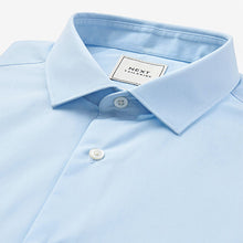 Load image into Gallery viewer, Light Blue Slim Fit Easy Care Single Cuff Shirt
