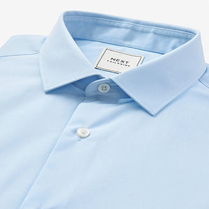 Light Blue Slim Fit Easy Care Single Cuff Shirt