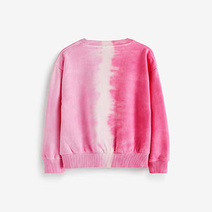 Tie Dye Pink Crew Sweatshirt Top (3-12yrs)