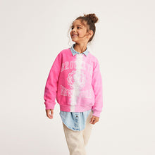 Load image into Gallery viewer, Tie Dye Pink Crew Sweatshirt Top (3-12yrs)
