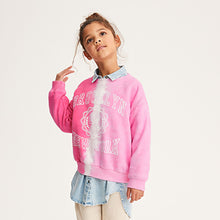 Load image into Gallery viewer, Tie Dye Pink Crew Sweatshirt Top (3-12yrs)
