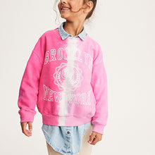 Load image into Gallery viewer, Tie Dye Pink Crew Sweatshirt Top (3-12yrs)
