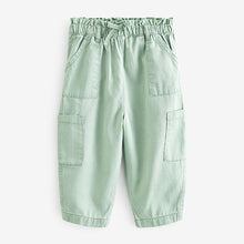 Load image into Gallery viewer, Sage Green Cargo Trousers (3mths-5yrs)
