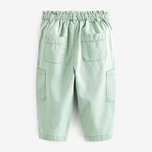 Load image into Gallery viewer, Sage Green Cargo Trousers (3mths-5yrs)
