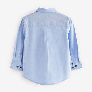 Blue Trimmed Oxford Shirt (3mths-6yrs)