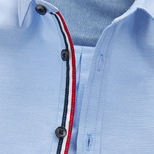 Load image into Gallery viewer, Blue Trimmed Oxford Shirt (3mths-6yrs)
