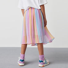 Load image into Gallery viewer, Rainbow Stripe Pleated Midi Skirt (3-12yrs)
