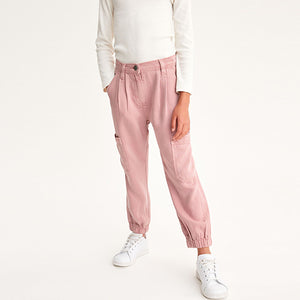 Pink TENCEL™ Cargo Trousers (3-12yrs)
