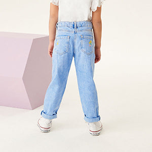Blue Embroidered Mom Jeans (3-12yrs)