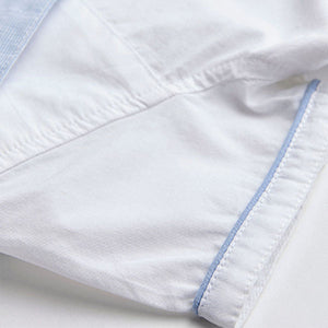 Pale Blue Three Piece Baby Smart Shirt, Shorts And Socks Set (0mths-18mths)