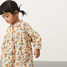 Load image into Gallery viewer, Cream Floral Cotton Shirt Dress (3mths-6yrs)
