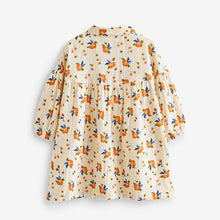 Load image into Gallery viewer, Cream Floral Cotton Shirt Dress (3mths-6yrs)
