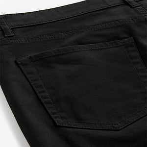 Black Slim Motionflex 5 Pocket Chino Shorts