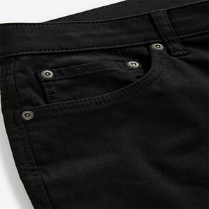 Black Slim Motionflex 5 Pocket Chino Shorts