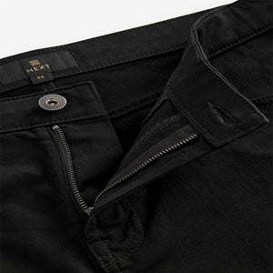 Black Slim Motionflex 5 Pocket Chino Shorts