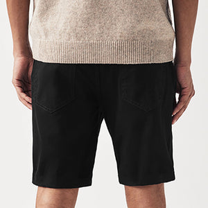 Black Slim Motionflex 5 Pocket Chino Shorts