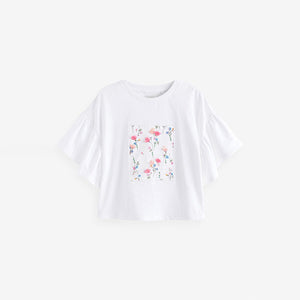 Ecru Oversized Embellished Graphic T-Shirt (3-12yrs)