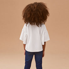 Load image into Gallery viewer, Ecru Oversized Embellished Graphic T-Shirt (3-12yrs)
